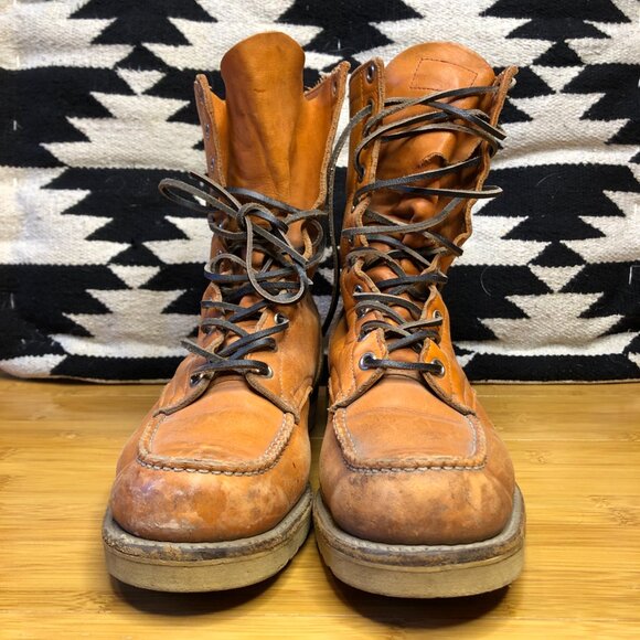 Vintage Workboots Lineman Mens 8 Womens 9 9.5 Leather Laces Work USA - Picture 3 of 11
